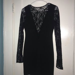 long sleeve black dress